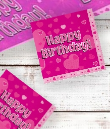 Pink Heart Happy Birthday Party Supplies | Balloon | Decoration | Pack